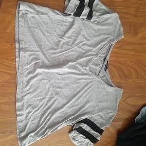 Gray crop top